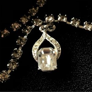 Vintage Coro Rhinestone 16” Choker Style Necklace